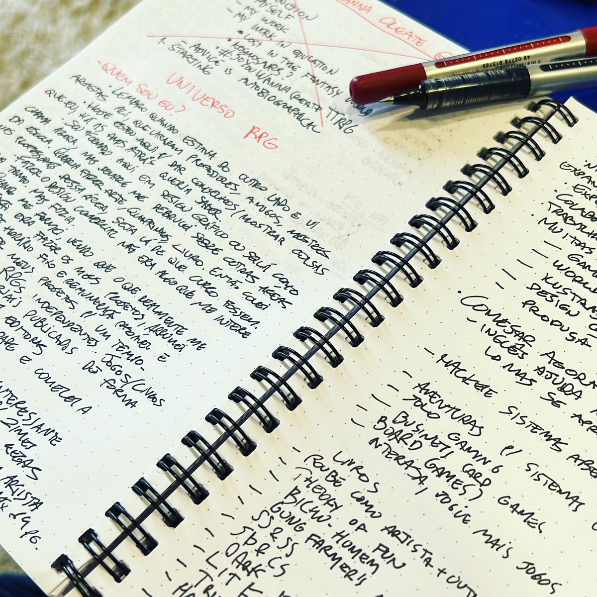diogo_oldskull's tweet photo. Notes for the #OnlinePanel I am gonna be on tomorrow about #CreatingTTRPG and other #Games as a #GameDesigner and #Artist.
It’s for students of my former university, and it’s basically going to be me talking to myself in the past about all the stuff I wish I knew back then. https://t.co/28GYXksGe9