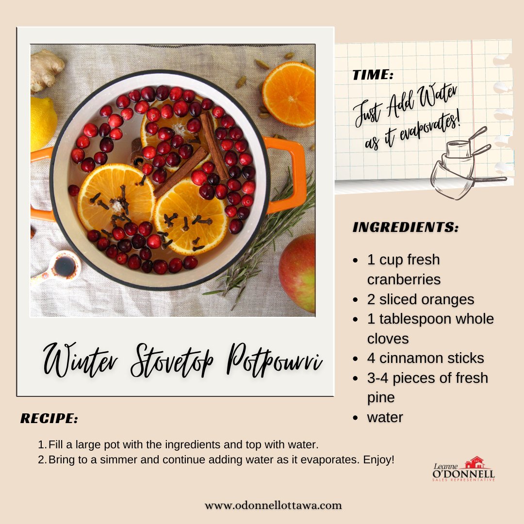 Get warm and cozy with this amazing Winter Stovetop Potpourri you are going to love. Just keep adding more water as it evaporates! Let me know how you like it.