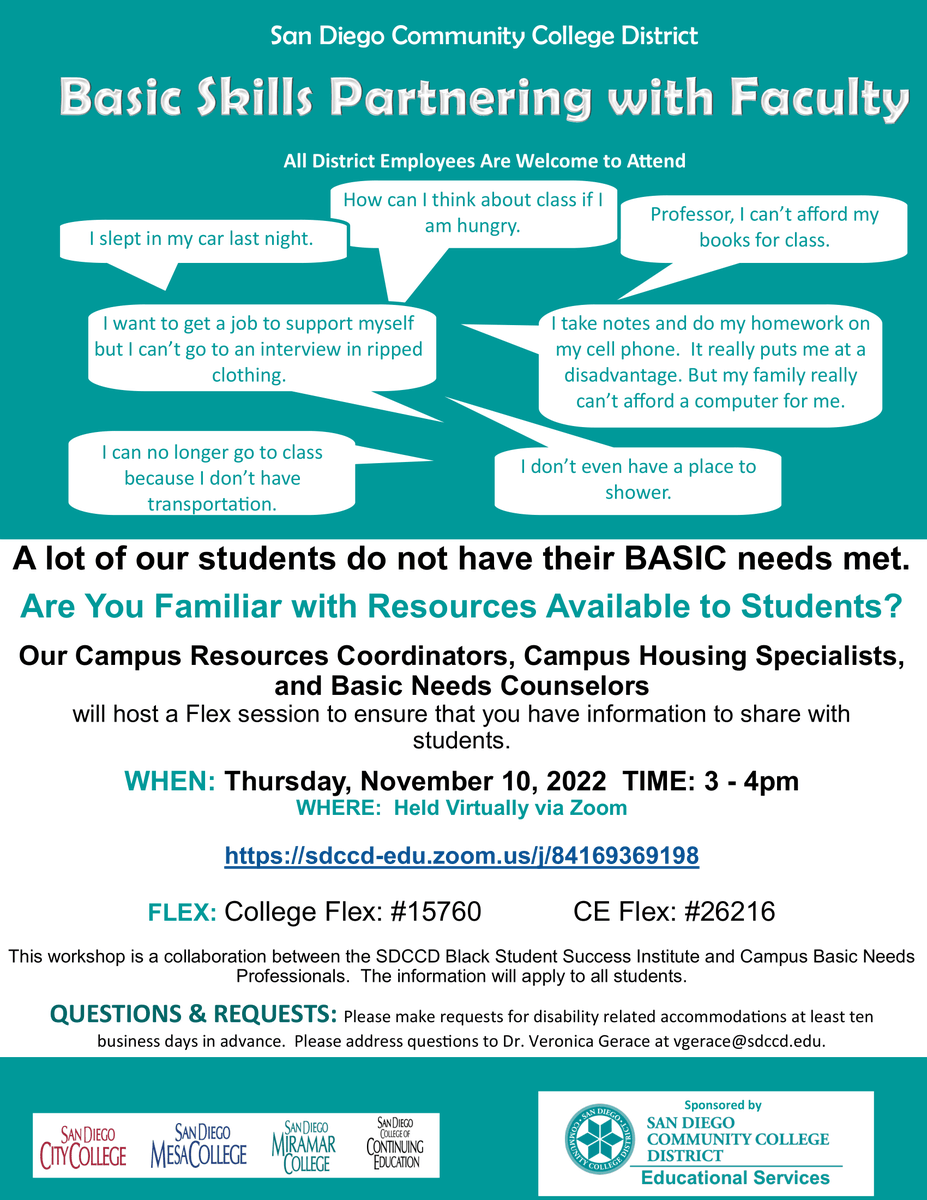 📢TODAY! Did you know? Students who responded to the 2022 campus climate survey indicated experiencing a number of factors associated with a higher likelihood of withdrawing from courses, including being first generation (29%), food insecurities (14%), housing insecurities (13%).