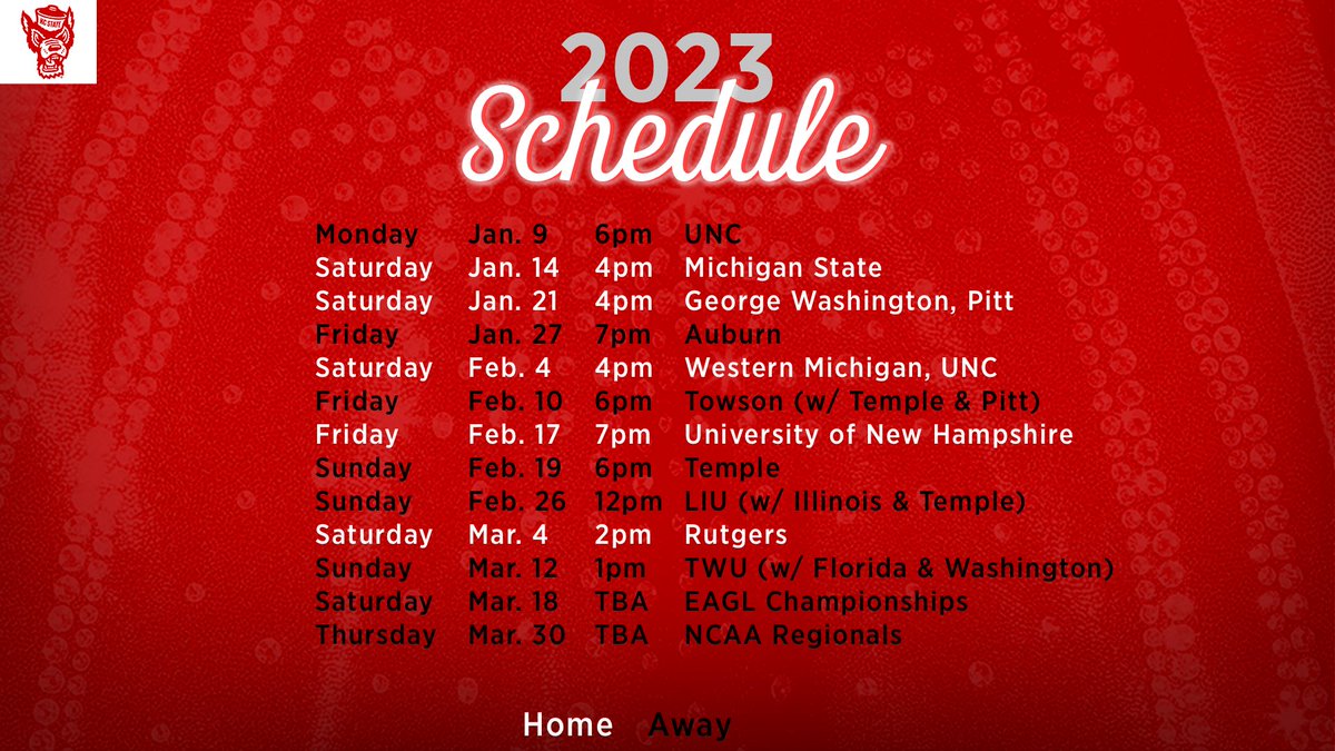 Pack_Gymnastics's tweet photo. What you've all been waiting for...
Here's the official 2023 𝓢𝓬𝓱𝓮𝓭𝓾𝓵𝓮 𝓓𝓻𝓸𝓹!
📰 https://t.co/cdrINZjoWF
📅 https://t.co/14QuCpisak
#GoPack https://t.co/rLmGbje0fP