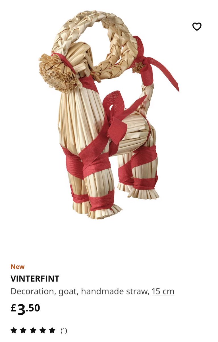 Its_Kaitlyn's tweet photo. Uhh @SimonHoneydew &amp; @YogscastLewis, Ikea are selling a miniature version of the Christmas straw goat… 👀🔥🔥 https://t.co/D8AKdOOM8x