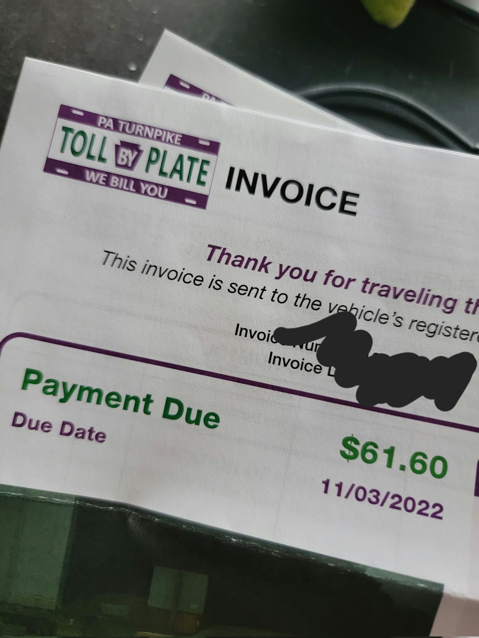 Goodtogo Toll Bill - tg27vsb