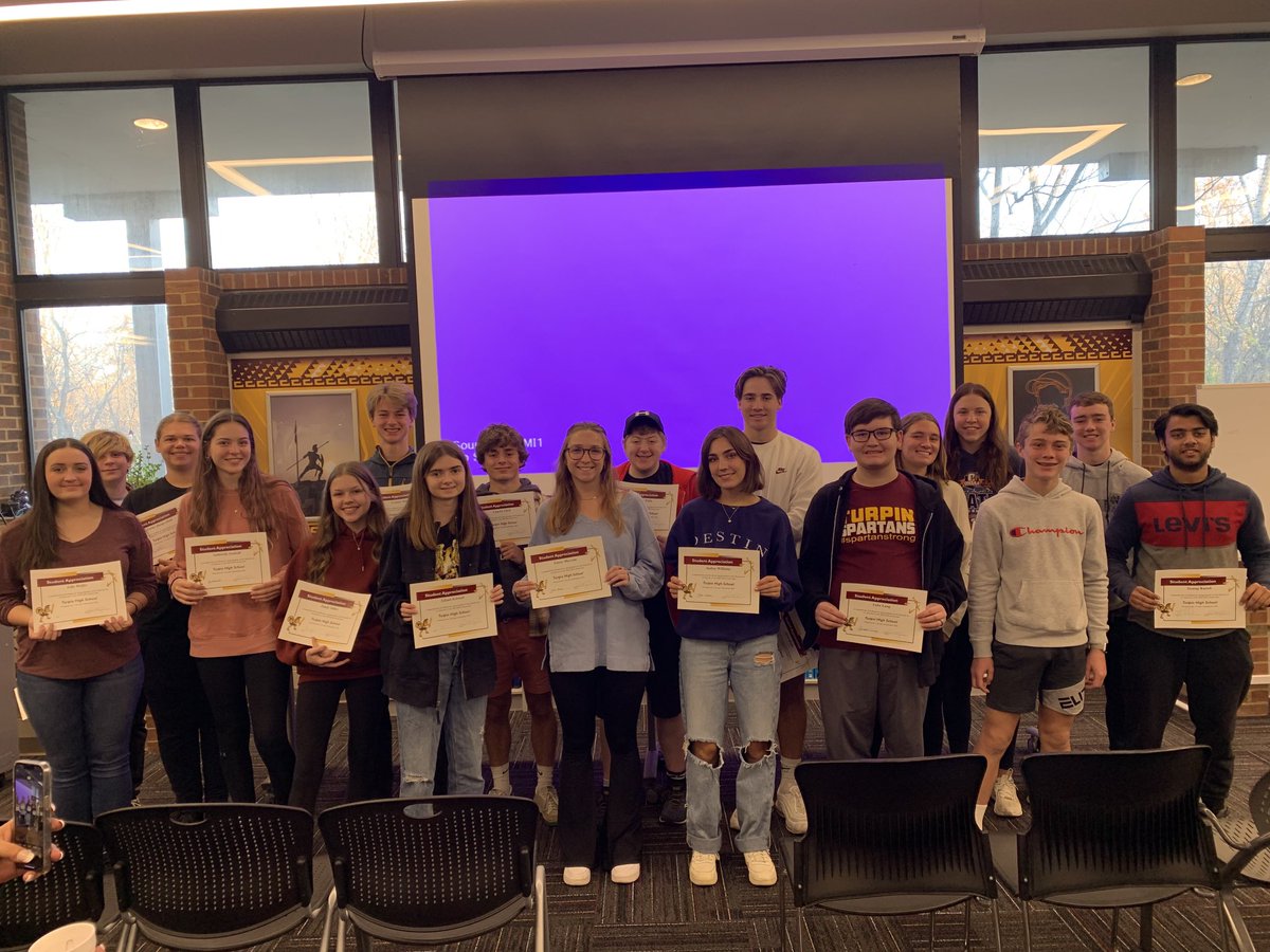 1st Quarter Students of the Quarter!! One of my favorite Turpin Traditions!! Congratulations to all of our students!!