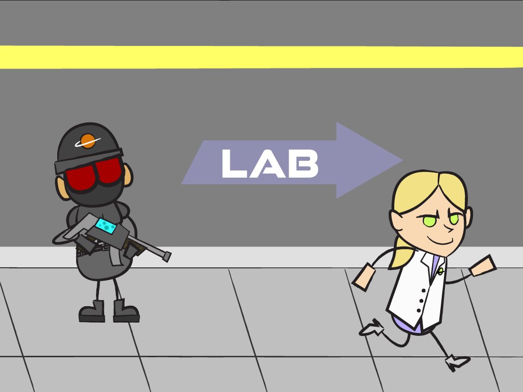 No sabia que la doctora Hernández tenia una hermana gemela, parecía que tenia prisa en llegar al laboratorio así que no la detuve en su camino. 
#indiegame #IndieGameDev