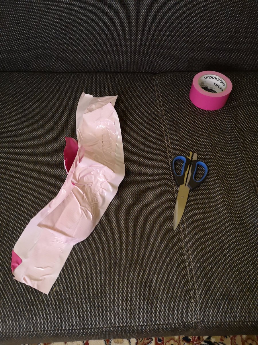 Pink tape, pantyhose, and white sandals.
Full set $3 for 20 photo on OF