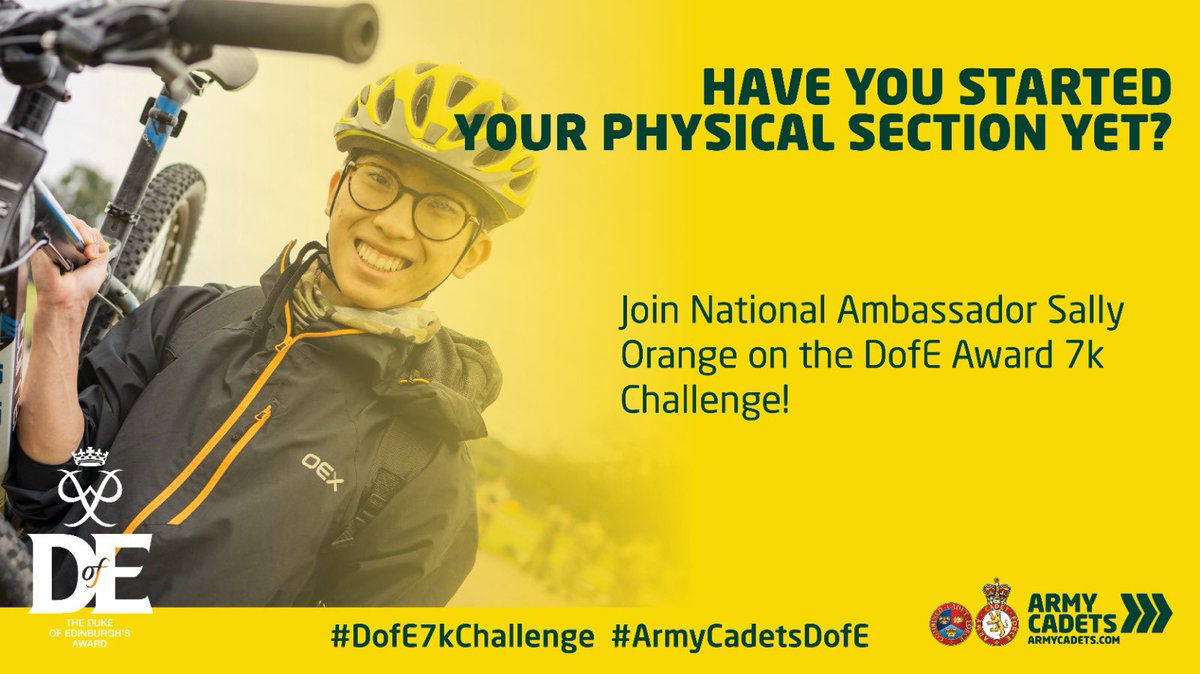 Army Cadets DofE (@acfadofe) on Twitter photo Here’s a great opportunity to get your cadets doing their #DofE #Physical section over the winter and taking part in a challenge with <a href="/sally0range/">Sally Orange MBE</a> ! See CBN22_043 or armycadets.enthuse.com/cf/dofe7k for more details! <a href="/AcctUk/">ACCT UK Official</a> @ColCadetsACF <a href="/ArmyCadetsNTA/">Army Cadets National Training Adviser</a> Here’s a great opportunity to get your cadets doing their #DofE #Physical section over the winter and taking part in a challenge with <a href="/sally0range/">Sally Orange MBE</a> ! See CBN22_043 or armycadets.enthuse.com/cf/dofe7k for more details! <a href="/AcctUk/">ACCT UK Official</a> @ColCadetsACF <a href="/ArmyCadetsNTA/">Army Cadets National Training Adviser</a>