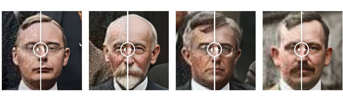 Brainmemox's tweet image. shangchenzhou.com/projects/CodeF…
#コードフォーマー
#codeformer
シンガポールの大学生が開発した
これは解像度のかなり粗い古い画像も
「復元」する技術。
#ディープフェイク　とはまた意味合いが
微妙にずれるが関係ある分野ではある。

ただしキレイに復元されるけど
「正確」とは限らないのがポイント（続