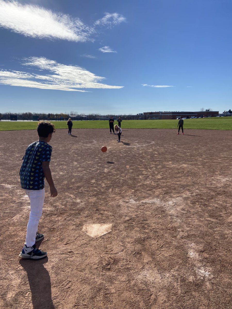 Taking full advantage of this 70 degree day on November 10th to play some kickball!!!!! There is nothing like being outside for class and GCMSPE will definitely miss this weather #gcpride #winteriscoming