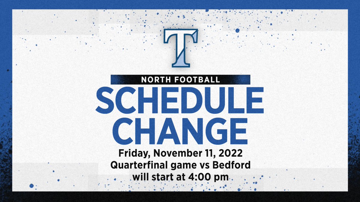 nashuaathletics's tweet photo. Please help spread the word
TIME CHANGE for tomorrow's football game

@NHNfootball @NASHUASCHOOLS @nashuahuddle @NashuaETV @Telegraph_TomK @GoBHSBulldogs https://t.co/tpyFv5V29L