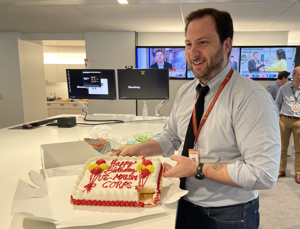 Today we salute our colleague @DanielPFlatley and celebrate with him the birthday of the US Marine Corps, where he served for five years before eventually joining the @business ranks