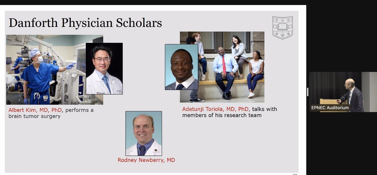 Dean Perlmutter gave a shout out to the Danforth Physician Scholars in his State of the School address. What a fantastic crew! @AlbertHKimMDPhD @TJToriola @newberrylab