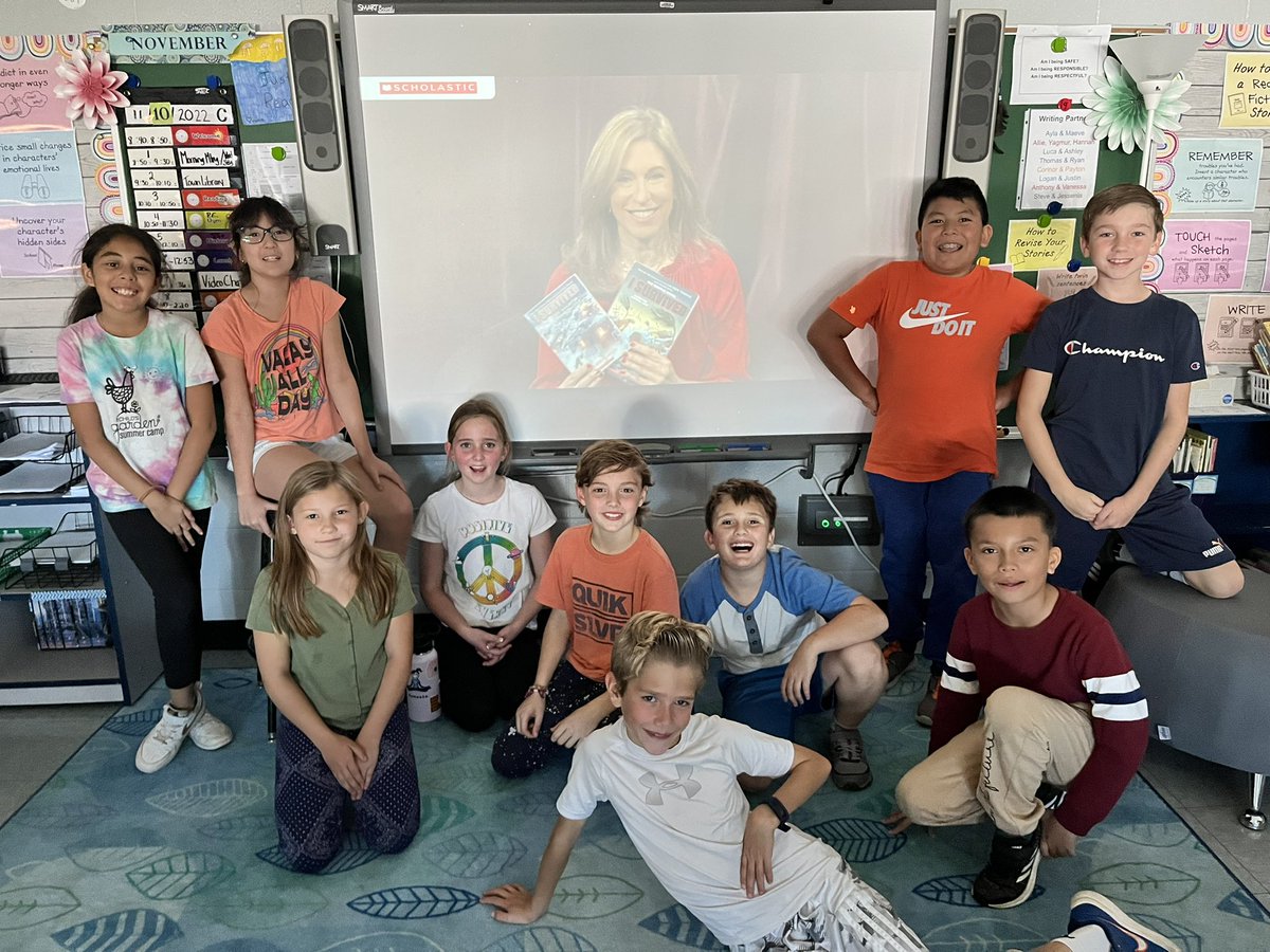 ssuter4's tweet image. We ❤️@laurenTarshis! Thank you @Scholastic @MicrosoftFlip for bringing this favorite author to our classroom! @akazdin @southoldelem
