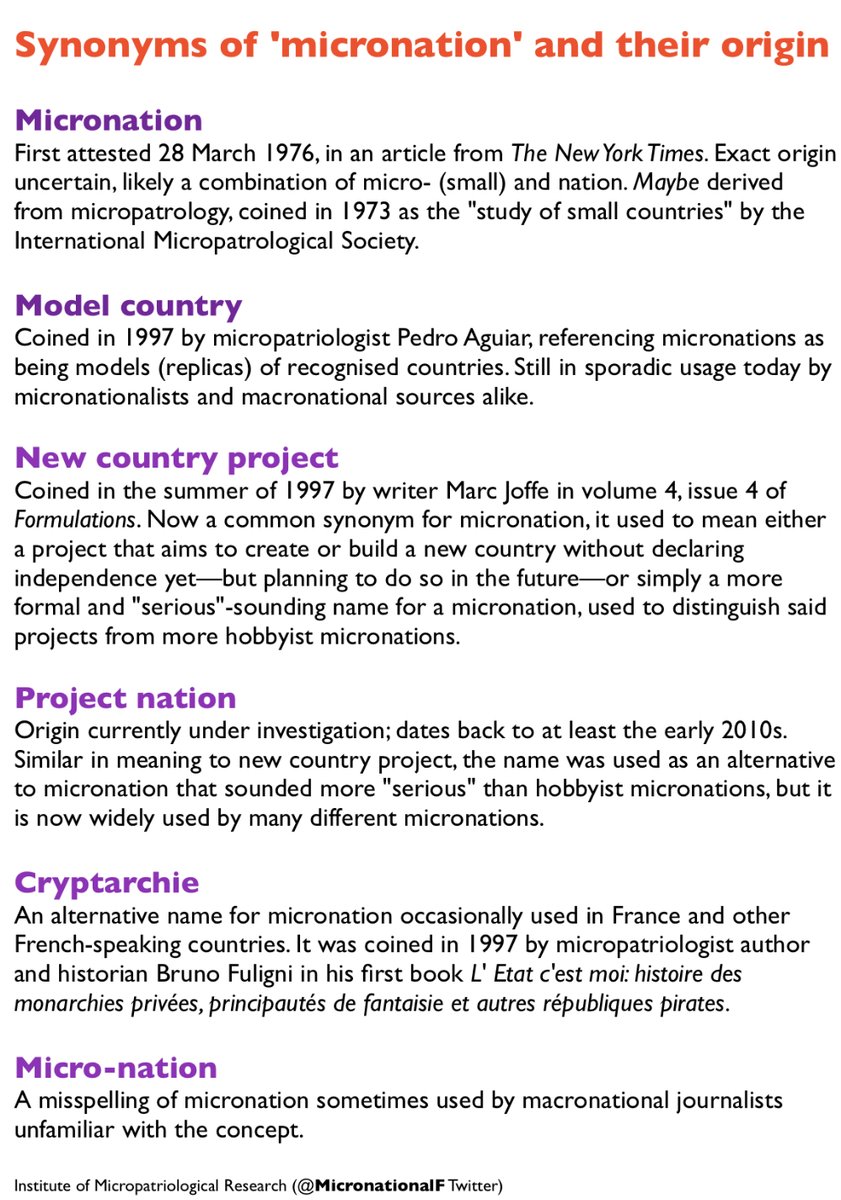 Know of any we missed? Let us know! #micronations