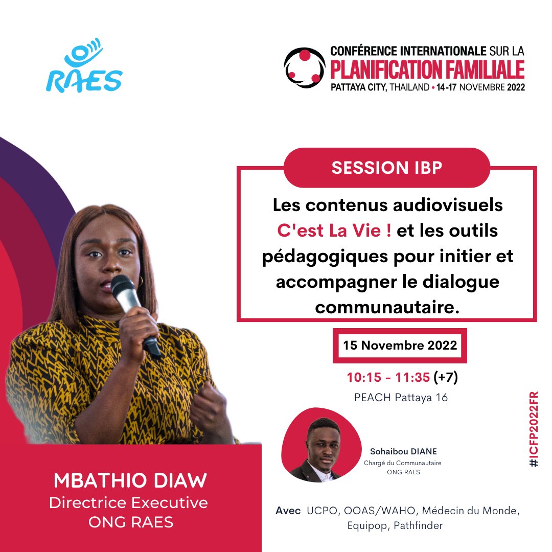 ONG RAES (@ong_raes) on Twitter photo "Les contenus audiovisuels #CestLaVie et les outils pédagogiques pour initier et accompagner le dialogue communautaire.", c'est la présentation qu'on aura le plaisir de partager à la session de partage d'Outils pratiques pour l'engagement communautaire à la @ICFP2022.
#ICFP2022FR "Les contenus audiovisuels #CestLaVie et les outils pédagogiques pour initier et accompagner le dialogue communautaire.", c'est la présentation qu'on aura le plaisir de partager à la session de partage d'Outils pratiques pour l'engagement communautaire à la @ICFP2022.
#ICFP2022FR