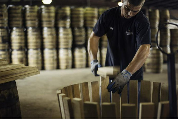 brownforman's tweet photo. We are committed to zero waste and transforming the way we conduct business using circular economy principles. That's why we are designing barrels at our cooperages that prevent the loss of whiskey through evaporation during the maturation process better known as "angel’s share." https://t.co/EDF8EKEdpD