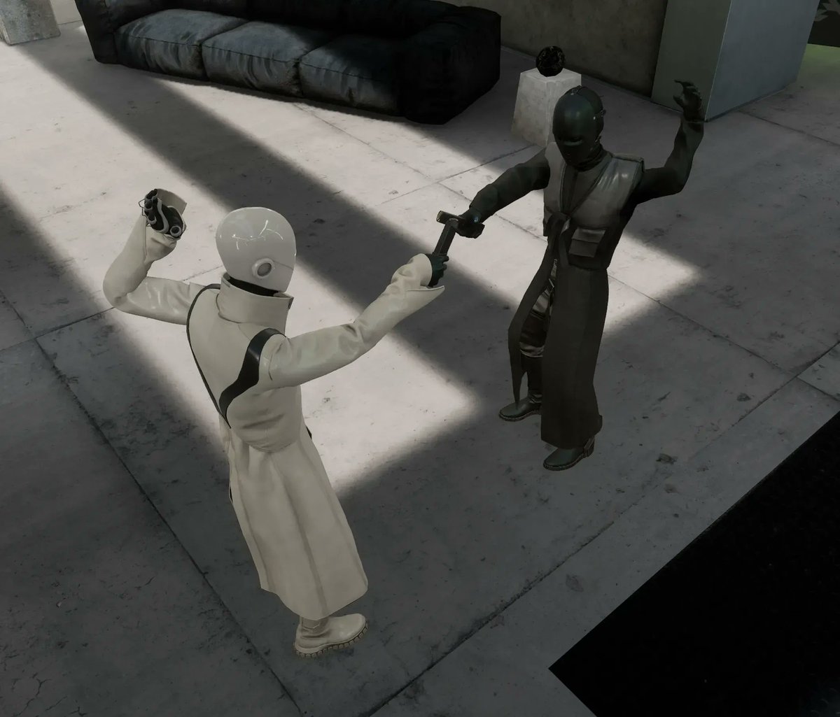 playvailvr's tweet photo. VAIL VR releases Early Access November 17th… Until then, we will be hosting a caption contest everyday. Best captions get an exclusive in game gift, made specifically for this competition 👀 Quote tweet this with #vailvr and your best caption to enter. You have 24 hours, go! 🔫 https://t.co/bIxQyiGJJy