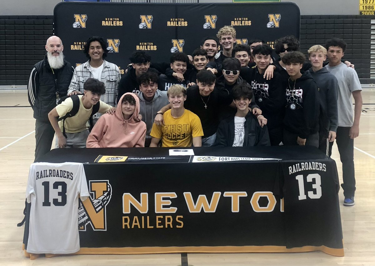 NHSCoachJantzi's tweet photo. Congrats to Collin Hershberger for signing with Fort Hays State University to continue his education and soccer career. Well deserved ! #NHS https://t.co/ZFlxW8AgZL