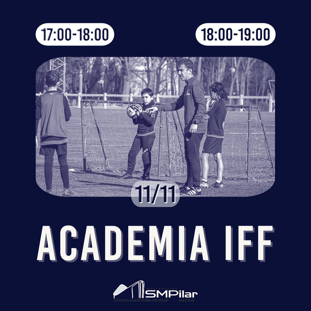 ¿Estáis preparados para nuestra cita? ⚽️

¡Os dejamos los horarios! ⤵️

📍Colegio Santa María del Pilar
🕔 Turno 1:  17:00 a 18:00
🕕 Turno 2:  18:00 a 19:00