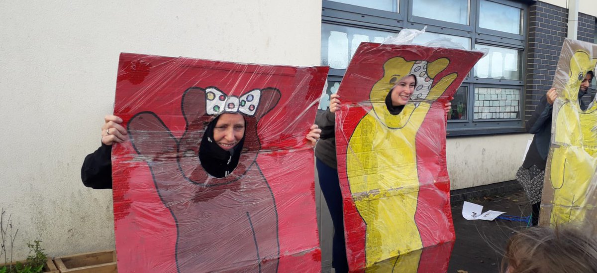 <a href="/SmithShona/">S Smith</a> and I enjoyed taking part in soak the teacher today! Probably not as much as the kids though who were throwing sponges of water in our faces 😂
