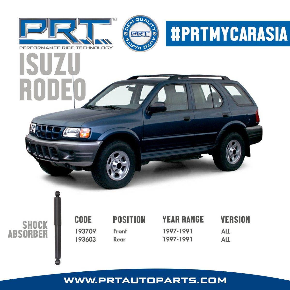 prtautopartsas's tweet image. PRT Complete Strut Assemblies &amp;amp; Shock Absorbers for ISUZU RODEO!!!

wwww.prtautoparts.com/parts-catalog/

#prtmycarasia #isuzurodeo #isuzu #rodeot #prt #asian #southeastasia #malaysia #thailand #prt #autoparts #shocks #strut #completestrut #strutassembly #shockabsorber #suspension #vehicles