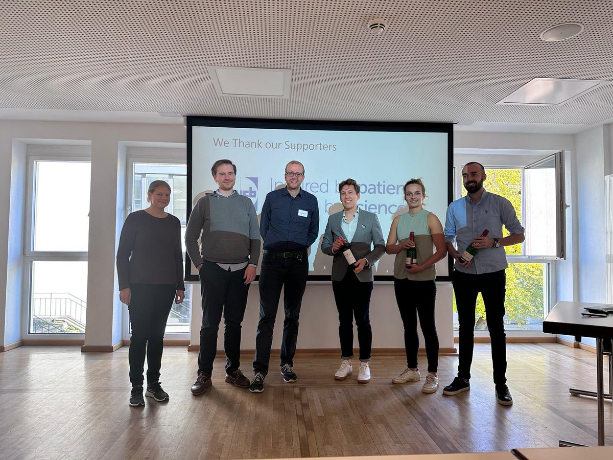 Proud award winners at the <a href="/MuSkITYR/">MuSkITYR</a> symposium: 

Best presentation: Oliver Küppers (@OrthoLabUlm), Omer Suljevic (Graz), Daniela Mählich (Köln)

Best question: Sebastian Häusner (Würzburg <a href="/IZKF_TissueReg/">Inactice account</a>)