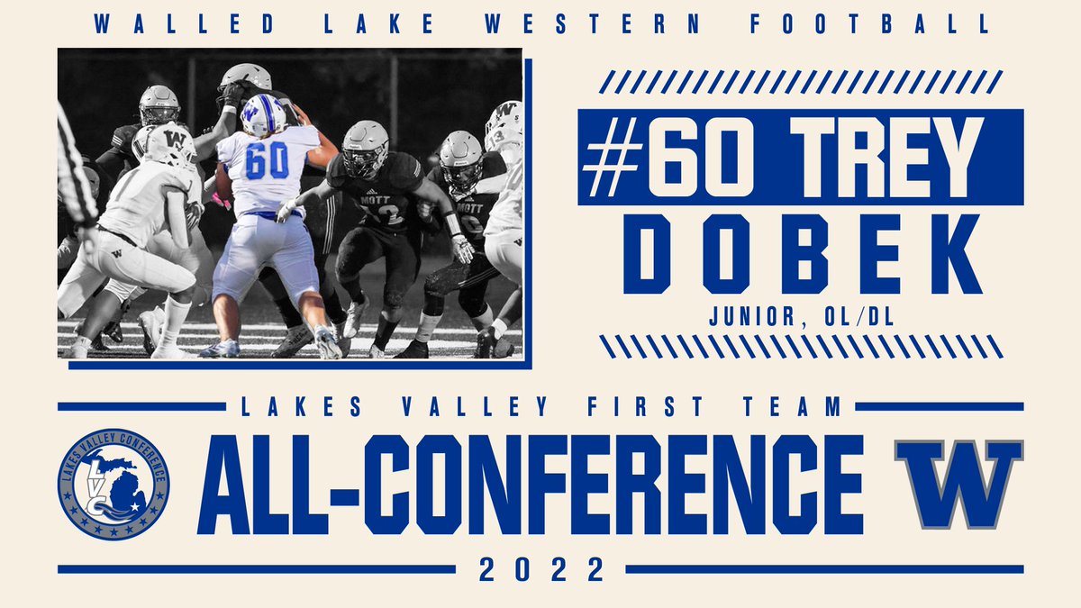Congratulations to <a href="/JosephDobek/">Joseph Dobek</a> on being named to the 2022 <a href="/LakesVC/">Lakes Valley Conf.</a> All-Conference Football Team! <a href="/WLWAthletics/">WLWestern Athletics</a>