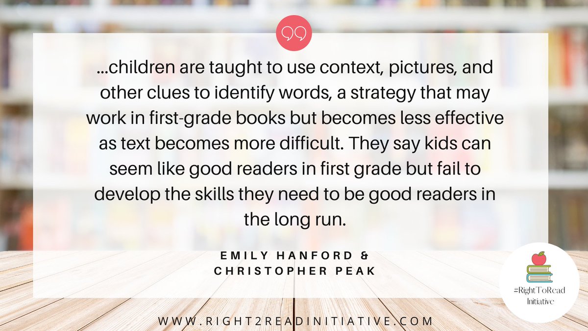 R2RInitiative's tweet photo. Any form of reading instruction telling young students to use anything other than the word itself to figure out what it says is setting them up for future failure. 
#scienceofreading #students #readinginstruction #children #goodreaders #firstgradebooks https://t.co/gozARjnUaA