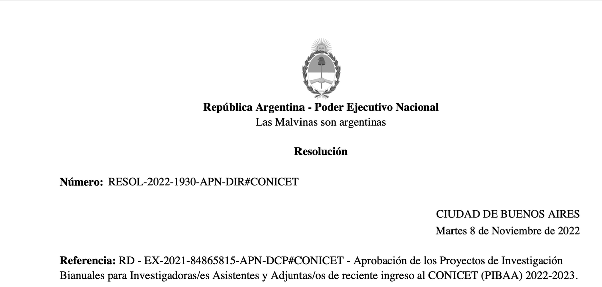 gabybortz's tweet photo. Alegría de un año que va llegando a su fin: mi proyecto "¿Cómo evaluar resultados? Análisis y #evaluación del desempeño de instrumentos y proyectos de I+D orientados a resolver problemáticas sociales y ambientales", seleccionado en la Convocatoria #PIBAA 2021-2023. #PoliticasCTI https://t.co/LbGVwQotKu