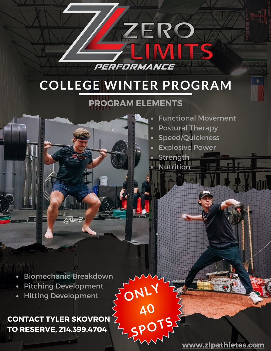 🔥 College Winter Program 🔥

Reserve your spot today to work with some of the best and brightest hitting, pitching, and high-performance coaches in the country!