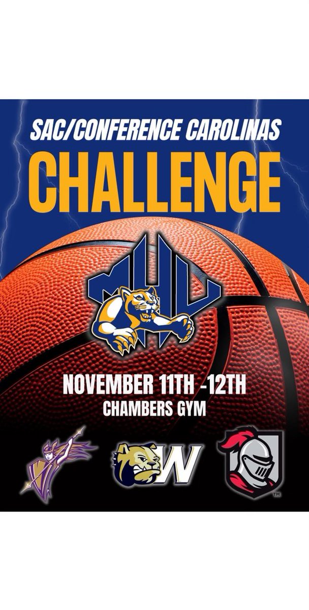 💥 College Basketball is Back!!! 💥

1st official Game for the new look LIONS…and we’re HOME for both Games!! 

Friday vs. Converse University at 7:00pm
Saturday vs. Belmont Abbey at 7:00pm

Come out and support ‼️