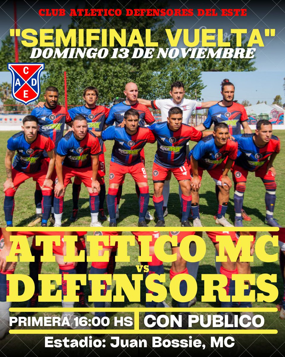 Defe_Club's tweet photo. 👉🔴🔵✅ Domingo 16Hs todos a Mones Cazón 🔵🔴
#VamosDefe 💪💯💥 https://t.co/6h2bwBczlZ