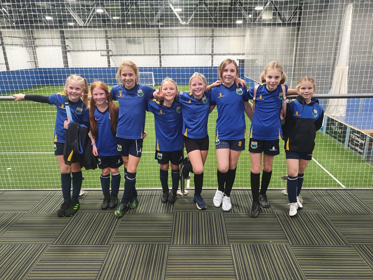 Waterprimary's tweet photo. Huge congratulations to our U11's Girls Footballers who competed in the #PLPrimaryStars @PLCommunities @BurnleyFC_Com event @TheLeisureBox this morning. Our girls played 3, won 3 and only conceded 1 goal throughout. Well done girls, you were awesome! Finals in December. 👍 💙⚽️💛 https://t.co/obflYF8sMm