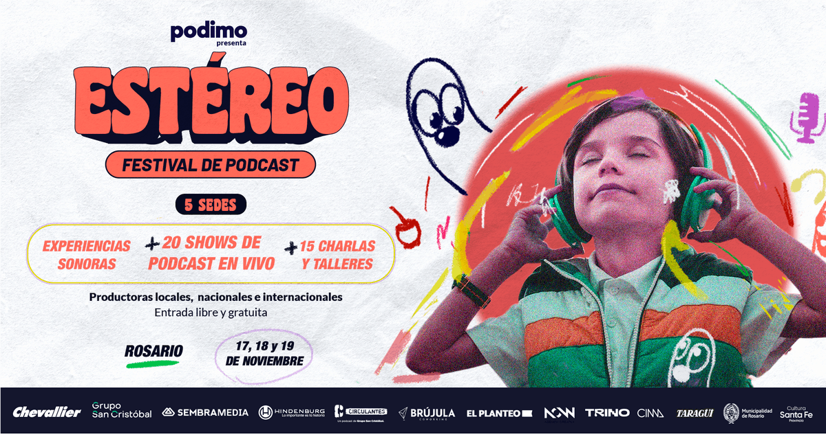 sembramedia's tweet photo. 🎙️Llega @estereofestival, el gran evento de podcast en Argentina y SembraMedia dice presente. ✋😉

Si te apasiona el formato podcast, este es tu evento. Talleres, charlas, shows y mucho más. 

📅 Del 17 al 19 de noviembre.

📌Más información: https://t.co/lKG1nU0IdX https://t.co/jq1MoJOLPa