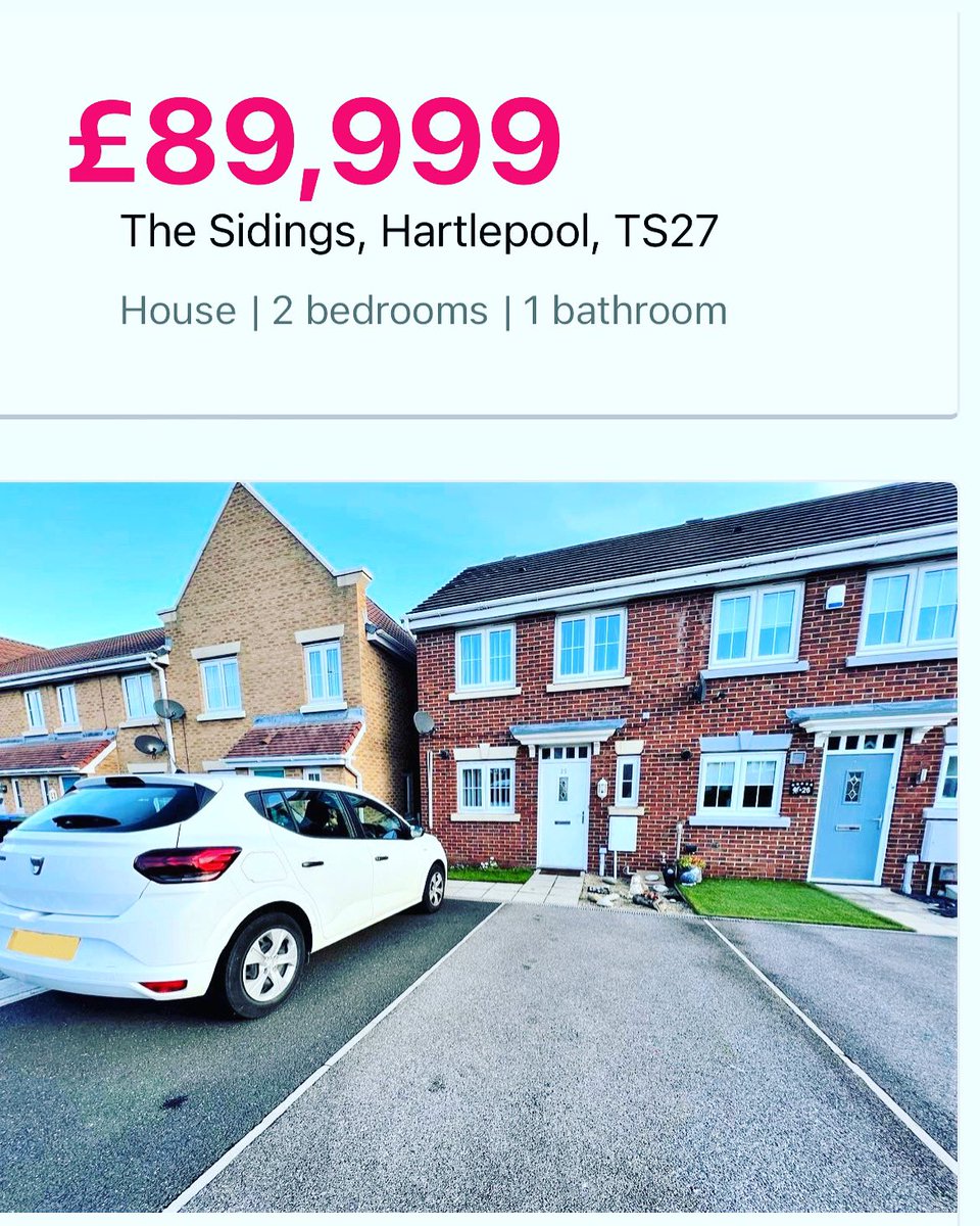 🏡 £89,999
📍Blackhall Rocks, TS27
🔸No Chain 
🔸Rental also an option
🔸Can move straight in before 🎄 igomove.co.uk/properties/182…