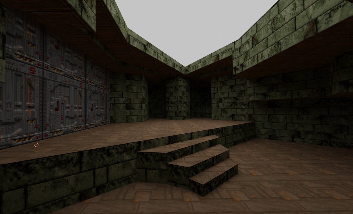 touchdownporter's tweet photo. i'm giving up words i've decided my primary form of communication is rendering custom doom maps in blender. thank you https://t.co/O4H1uYuiBo