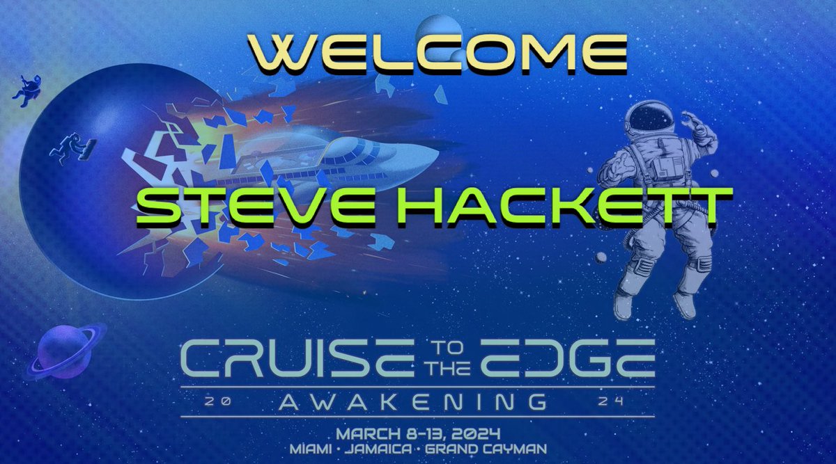 cruisetotheedge's tweet photo. Please welcome the legendary @HackettOfficial to the 2024 Cruise To The Edge! #stevehackett #ctte2024 #cruisetotheedge https://t.co/pL2NdcNS5Z