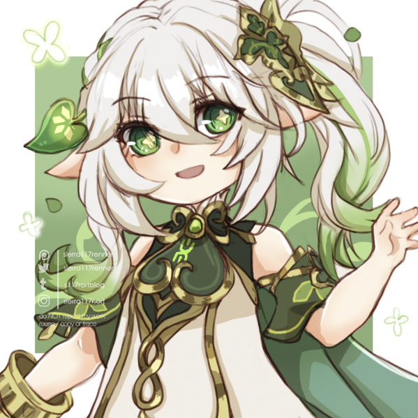 ナヒーダ(原神) 「She won my heart, precious baby must be 」|Sierra 🌱 COMMISSIONS CLOSED!!のイラスト