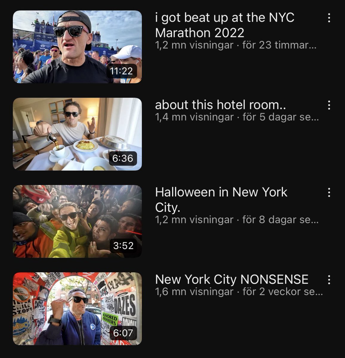 Wernamo's tweet photo. Jobbar hemifrån pga förkyld och inser att @Casey är tillbaka från LA i NYC och börjat vlogga igen… 2022 is saved!!! https://t.co/LhptDsnfgQ