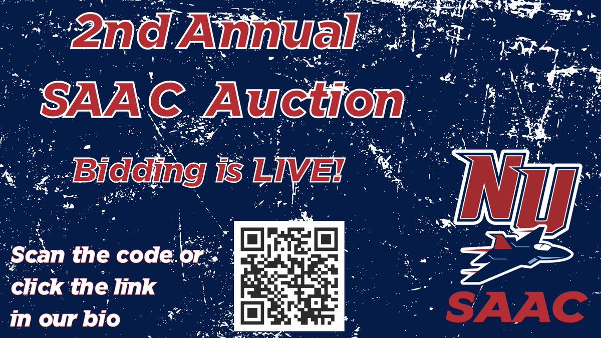 BIDDING IS LIVE!! Go check out our 2nd Annual SAAC Auction! 

The Auction benefits our Make-A-Wish Foundation donation and the Student-Athlete experience at Newman University

#JetPower✈️ 

one.bidpal.net/saacauction22