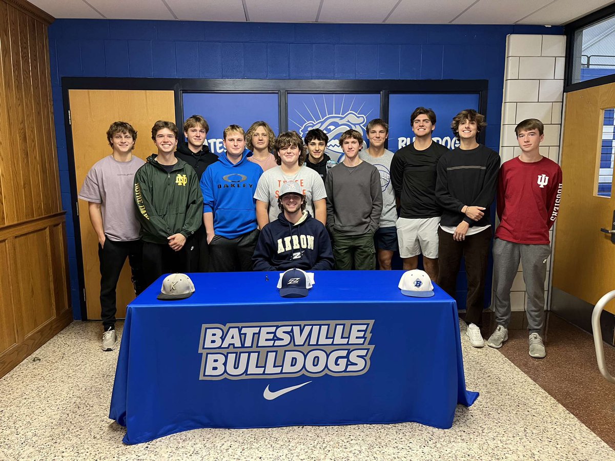 Congratulations to <a href="/CharlieSchebler/">Charlie Schebler</a> who officially committed today to the University of Akron <a href="/ZipsBB/">Akron Zips Baseball</a> ! We are  very proud of Charlie and his accomplishments at Batesville, go Zips!