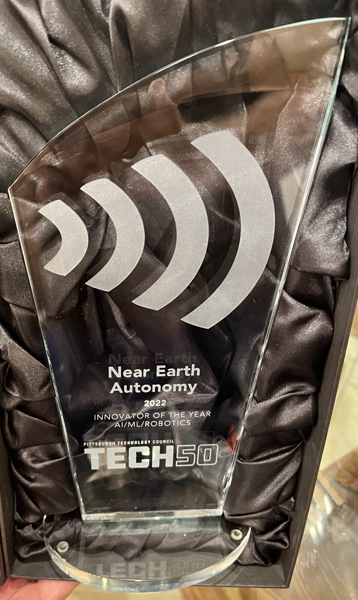 Beyond grateful to @pghtech for selecting Near Earth Autonomy as AI/ML/Robotics Company of the Year for 2022! Thank you to @PittsTechAudrey and the whole PTC team for the heart and muscle that you put into keeping our community strong and thriving.