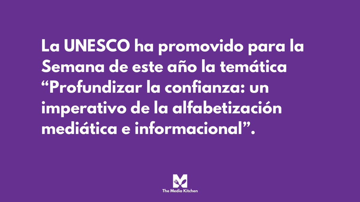 TMKitchen_'s tweet photo. Hace unas #semanas se conmemoró la Semana Mundial de la Alfabetización Mediática e Informacional. Es una ocasión importante para que las partes #interesadas revisen y celebren los #avances logrados hacia la #alfabetización mediática e #informacional para #todos. @UNESCOMexico https://t.co/uZZO7eZEKp