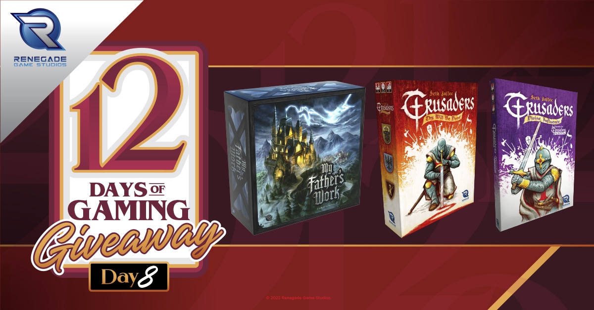 Enter to Win! Board Game Giveaway 2022 12 Days of Gaming Day 8 wn.nr/GjPzA5 

#RenegadeGames #gleamgiveaway  #sweepstakes #giveaway #contest #contestalert #boardgame #boardgames #boardgamegiveaways #holidaygiveaway #win #giveawaytime #freegiveaway #giveawayalert