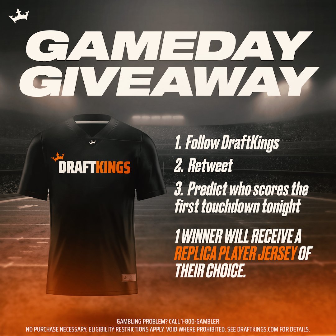 DraftKings's tweet photo. Want to win a player jersey of choice? Get in on our Gameday Giveaway! 

Ends at 8:20pm ET on 11/10. 1 winner. T&amp;Cs: https://t.co/nvzVeNL2rE https://t.co/1kV6Lt3d9Q