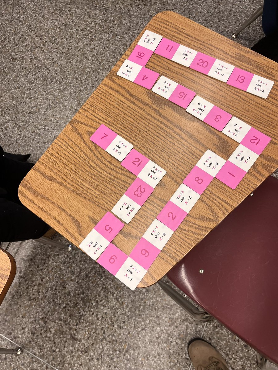 SthomasMATH's tweet photo. #themathguy does #Dominos the Algebra way w/ M7 Ss #proximity @EndiaHatcher @cavalier_corner @ebracyPPS @WandaCalhoun13 https://t.co/gdx70jjDxu