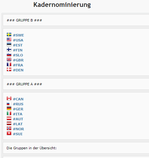 eiszeitmanager's tweet photo. Die Kadernomnierung für den anstehenden World Cup beginnt. Mitverfolgen oder nachlesen auf der World Cup Seite im Spiel. https://t.co/56guXYE7iT