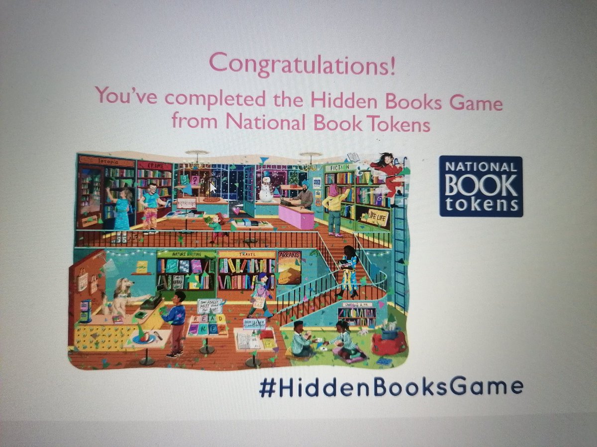 Done! #HiddenBooksGame With a lot of help from Twitter and Google! Hardest ones were the confidential sign and singing socks...both of which I've read 😆