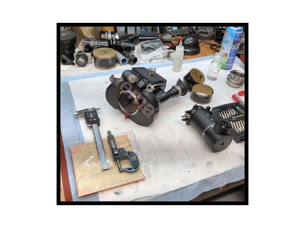 cineeng's tweet photo. Replacing the shutter on an ARRI 2B: https://t.co/B1qrXx7mF7 #cinemagear #35mm #film #camera #arriflex #arri #arri2b #techniscope #2perf https://t.co/18vByQX9Ny