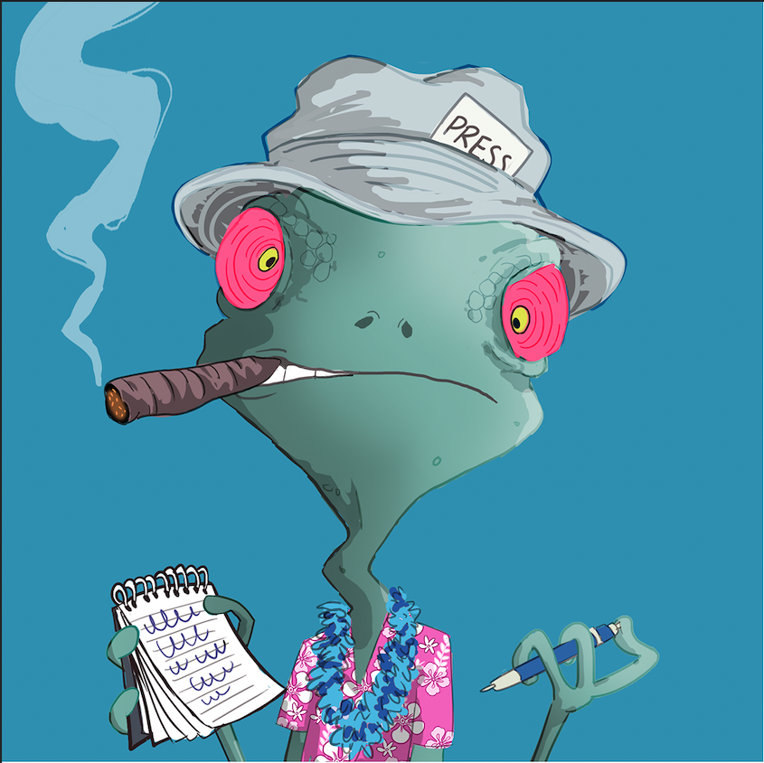 LVLLofficial's tweet photo. Say ‘Hello’ to The Gonzo, our latest character reveal! 

He's the guy with the eye for details and the insider info.

Any alpha callers looking to join our Lounge? 

#NFT #LVLL https://t.co/thkvqOhg1g