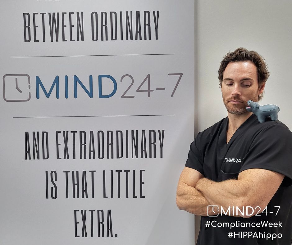 Hmmmm ... we have HIPAA Hippos popping up all over our corporate office and our clinics this week!  #ComplianceWeek #HIPPAhippo

Mental Health Urgent Care | <a href="/MIND_24_7/">MIND 24-7</a> | Just walk in the door!
MIND24-7.com